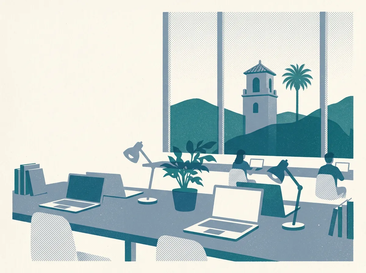 Illustration of coworking spaces in San Rafael