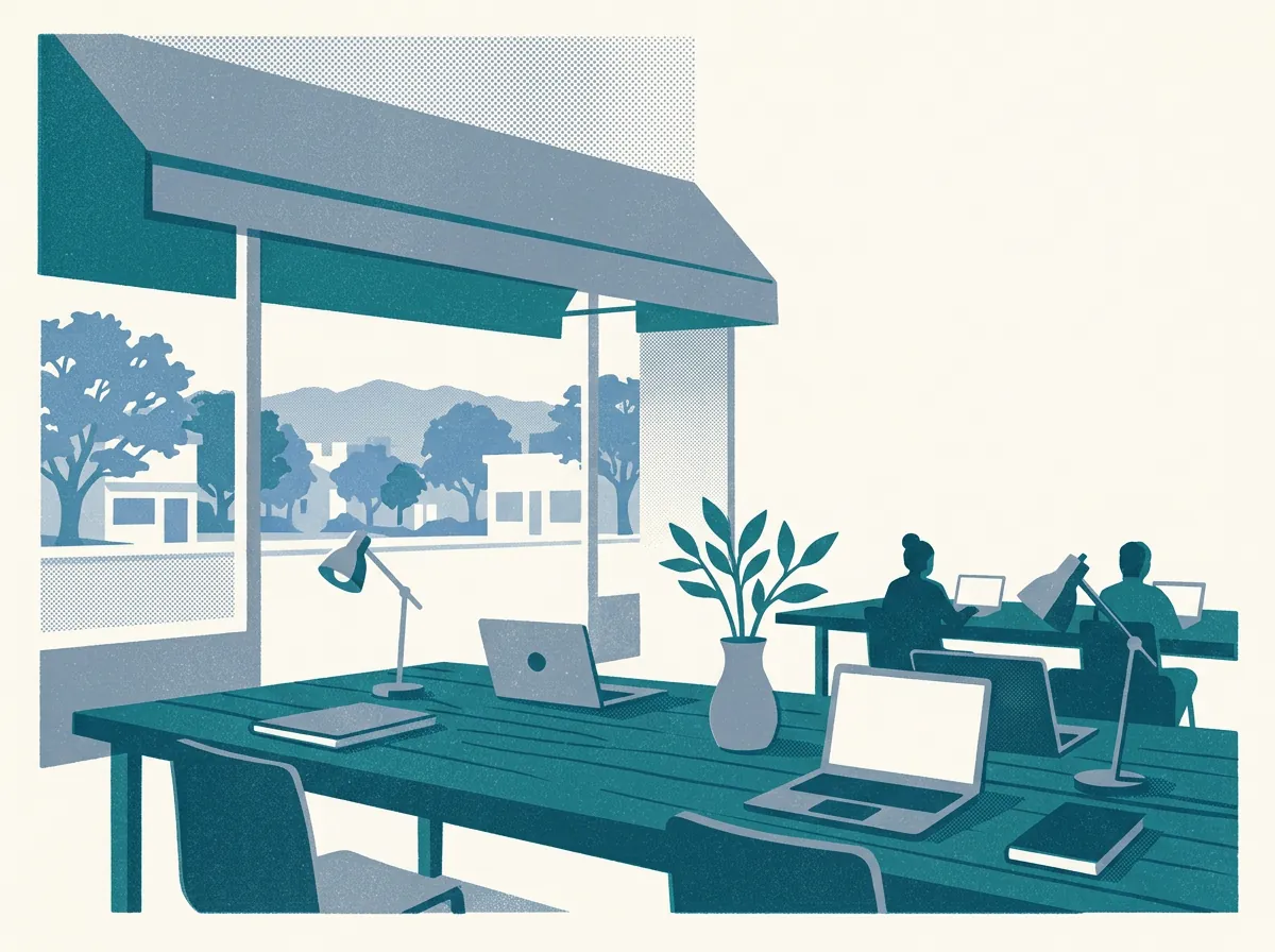 Illustration of coworking spaces in Oakland